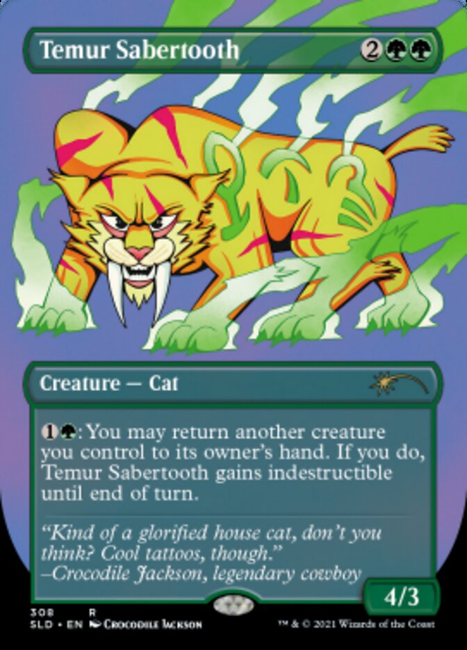 Temur Sabertooth (308) - Foil Etched - Borderless