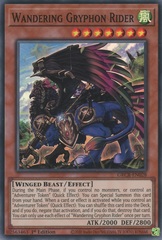 Wandering Gryphon Rider - GRCR-EN028 - Super Rare - 1st Edition