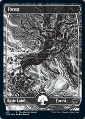 Forest (412) - Silver Foil Etched - The Moonlit Lands