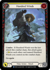 Hundred Winds (Yellow) - Rainbow Foil - 1st Edition (Extended Art)