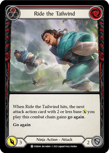 Ride the Tailwind (Red) - Rainbow Foil - 1st Edition
