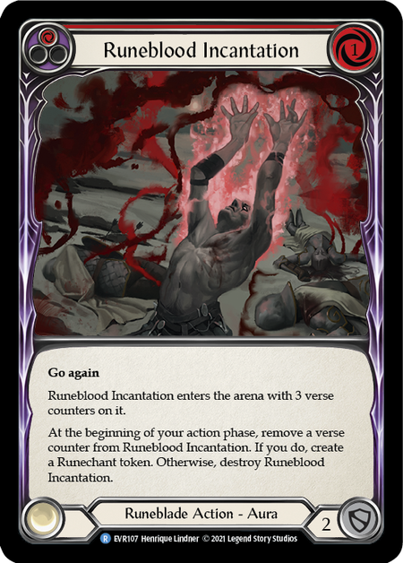 Runeblood Incantation (Red) - Rainbow Foil - 1st Edition