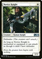 Novice Knight - The List