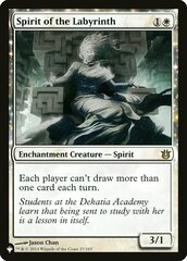 Spirit of the Labyrinth - The List