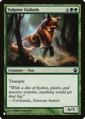 Vulpine Goliath - The List