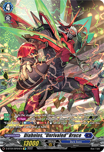 Diabolos, Unrivaled Bruce - D-BT04/SP04EN - SP