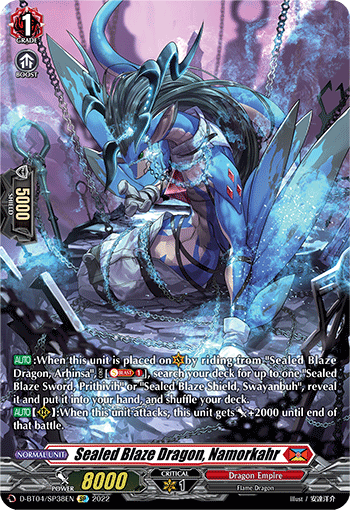 Sealed Blaze Dragon, Namorkahr - D-BT04/SP38EN - SP