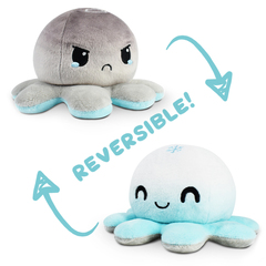 Reversible Octopus Plushie - White and Gray