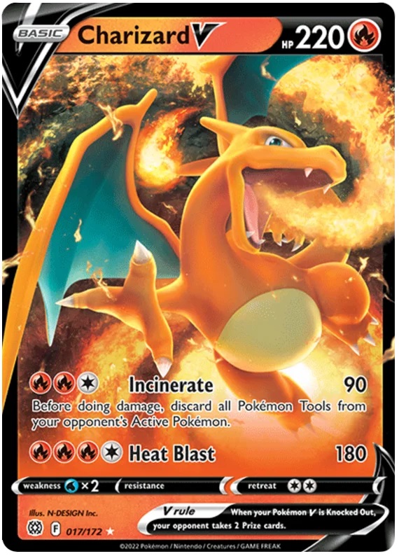 Charizard V - 017/172 - Ultra Rare