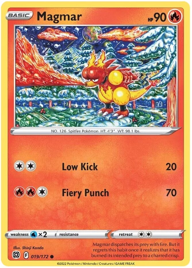 x4 Magmar - 019/172 - Common Pokemon SS09 Brilliant Stars M/NM | eBay