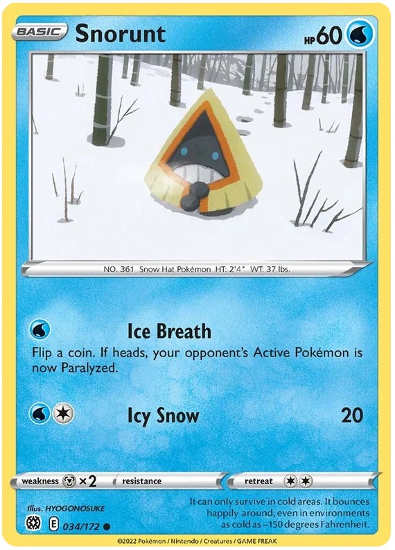 Ronflement - 034/172 - Commun // Snorunt - 034/172 - Common