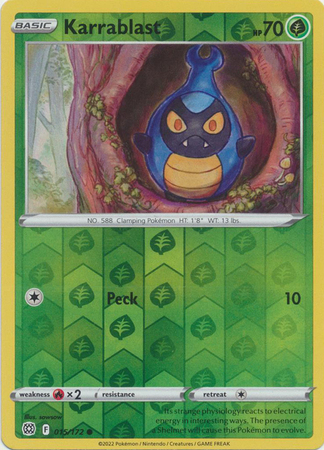 Karrablast - 015/172 - Common - Reverse Holo