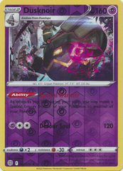 Dusknoir - 062/172 - Holo Rare - Reverse Holo