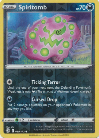 Spiritomb - 089/172 - Common - Reverse Holo