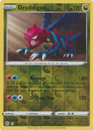 Druddigon - 113/172 - Rare - Reverse Holo