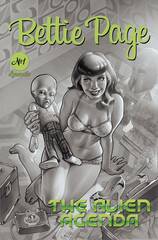 Bettie Page Alien Agenda #1 Cvr I 25 Copy Incv Roux B&W (STL219200)