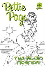 Bettie Page Alien Agenda #1 Cvr K 40 Copy Incv Linsner B&W (STL219202)