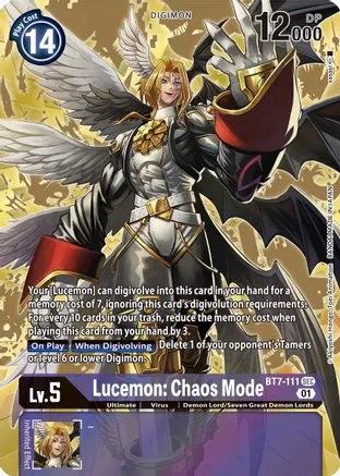 Lucemon: Chaos Mode (Alternate Art) - BT7-111 - SEC - Foil