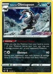 Galarian Obstagoon - 119/202 - Rare - Cosmos Holo