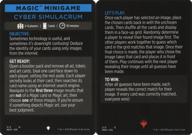 Magic Minigame: Cyber Simulacrum