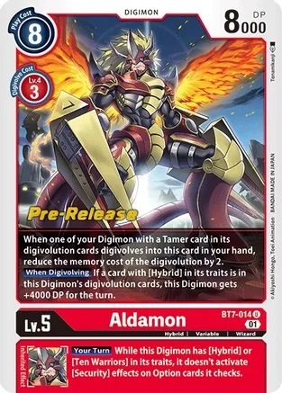 Aldamon - BT7-014 - U (Next Adventure Pre-Release Promo) Aldamon - BT7-014 - U (Next Adventure Pre-Release Promo)
