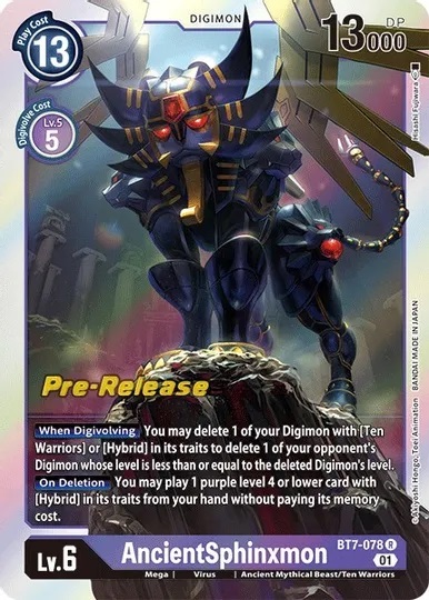 AncientSphinxmon - BT7-078 - R (Next Adventure Pre-Release Promo)