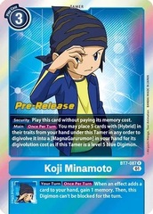 Koji Minamoto - BT7-087 - R (Next Adventure Pre-Release Promo)