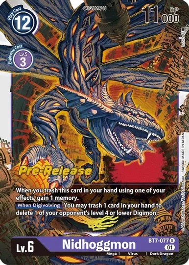 Nidhoggmon - BT7-077 - U (Next Adventure Pre-Release Promo)