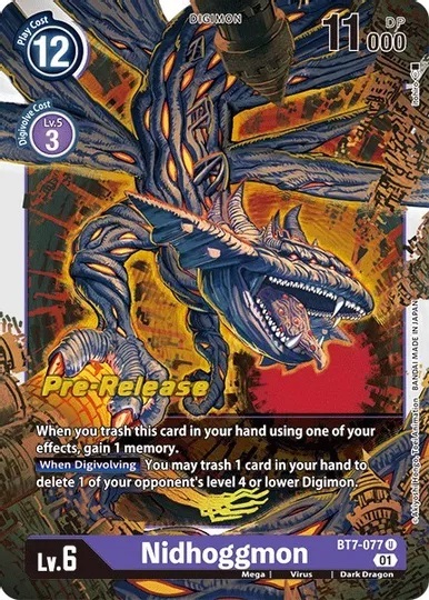 Nidhoggmon - BT7-077 - U (Next Adventure Pre-Release Promo)