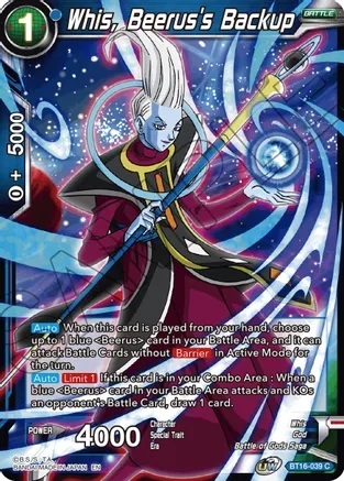 Whis, Beerus's Backup - BT16-039 - C