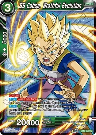 SS Cabba, Wrathful Evolution - BT16-059 - UC