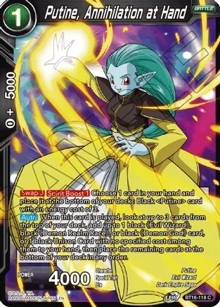 Putine, Annihilation at Hand - BT16-118 - C