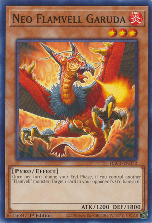 Neo Flamvell Garuda - HAC1-EN072 - Common - 1st Edition