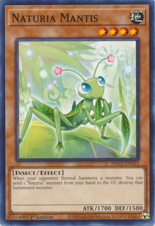 Naturia Mantis - HAC1-EN113 - Common - 1st Edition