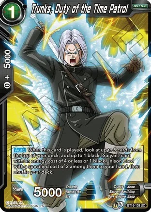 Trunks, Duty of the Time Patrol - BT16-109 - UC - Foil