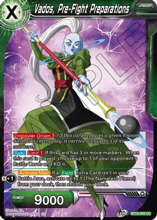 Vados, Pre-Fight Preparations - BT16-049 - UC - Foil