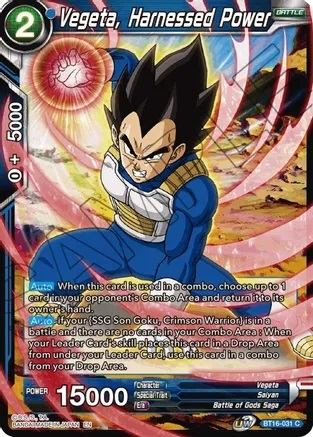 Vegeta, Harnessed Power - BT16-031 - C - Foil