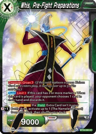 Whis, Pre-Fight Preparations - BT16-048 - UC - Foil