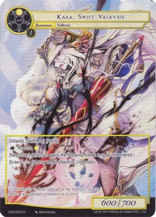 Kara, Swift Valkyrie - GOG-005 - N - Full Art