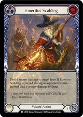 Emeritus Scolding (Red) - Rainbow Foil (Extended Art)