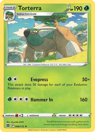 Torterra - 008/172 - Non-Holo Theme Deck Exclusive