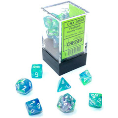 20546 Mini Dice Set: Festive - Waterlily w/ White (7)