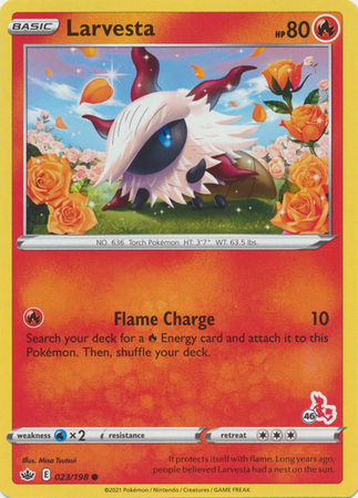 Larvesta - 023/198 - Battle Academy 2022 (Cinderace Symbol 46)