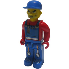 LEGO Tractor Driver with Blue Overalls Minifigure