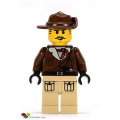 LEGO Johnny Thunder (expedition - brown jacket) Minifigure