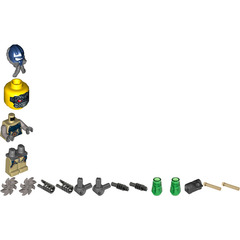LEGO Psyclone with Parachute Backpack and Attachments Minifigure