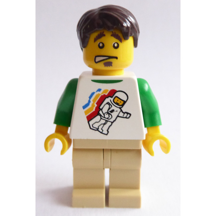 LEGO Male with Spaceman and Green Undershirt Minifigure