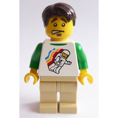LEGO Male with Spaceman and Green Undershirt Minifigure