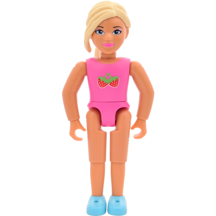LEGO Belville Girl with pink bodysuit, strawberry Minifigure