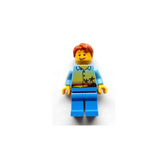 LEGO Man with Sunset, Palms and Tousled Hair Minifigure